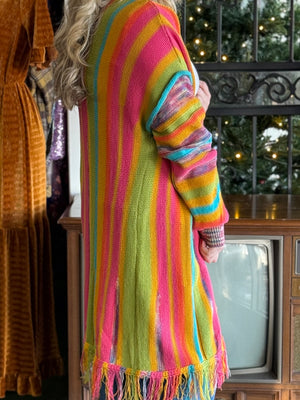 multi-color cardigan B41