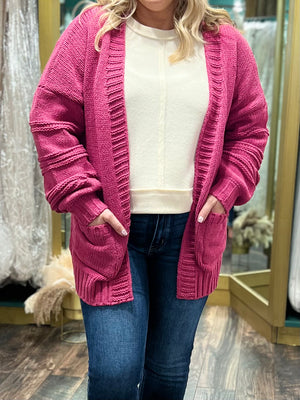 pink sweater cardigan B56
