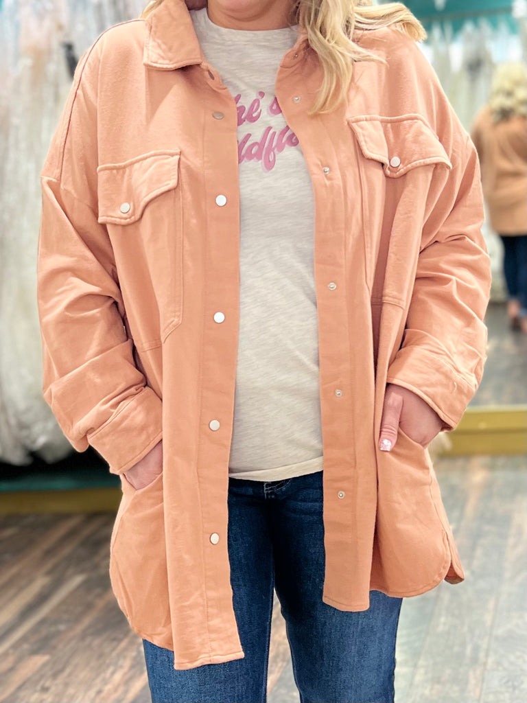 peach shacket B8