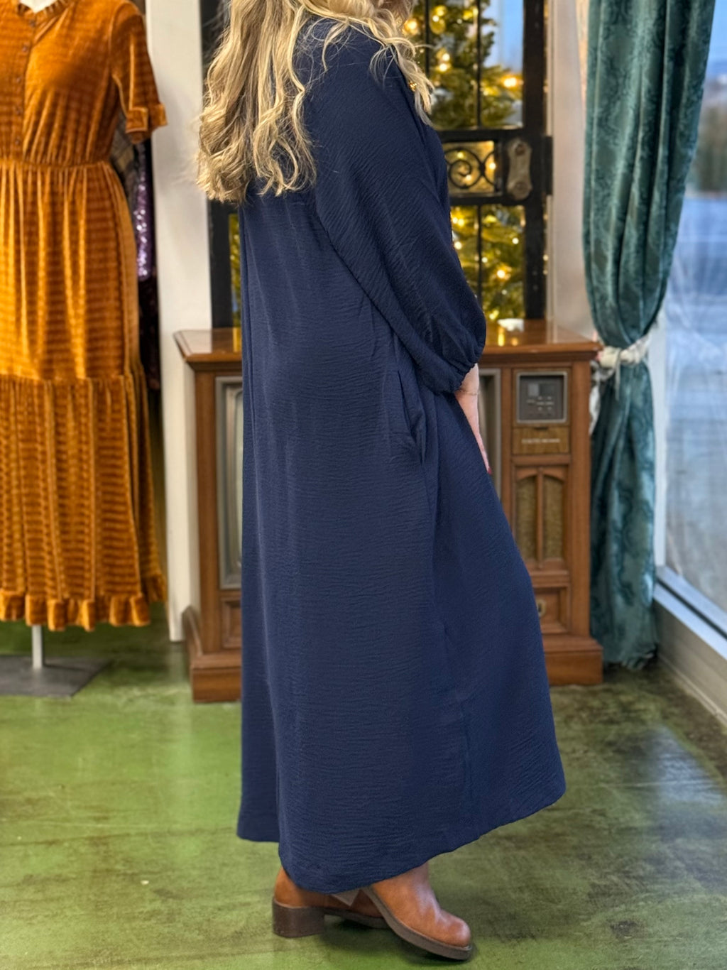 navy maxi dress B27