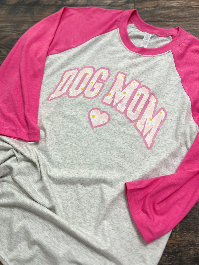 dog mom raglan