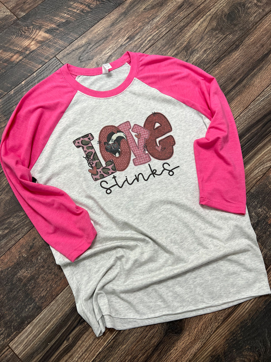 love stinks raglan