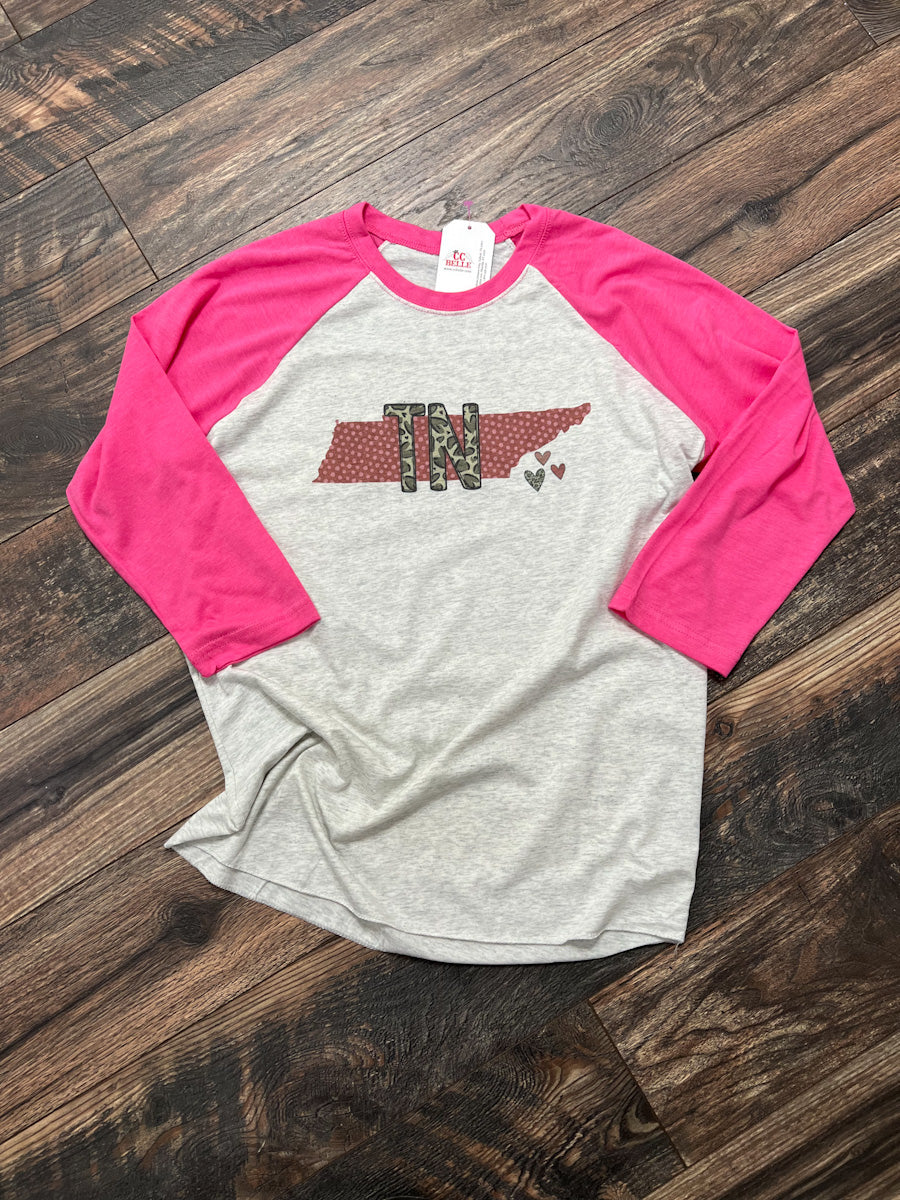 pink TN raglan